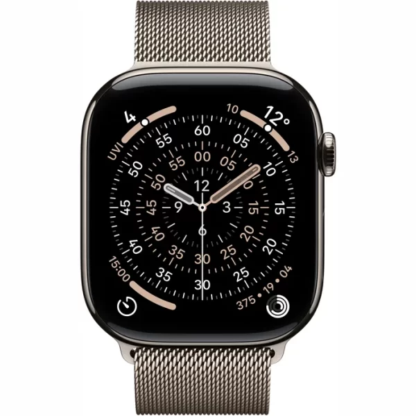 Apple Watch Series 11 42 мм Натуральный Титан, миланская петля серебристого цвета — изображение 2