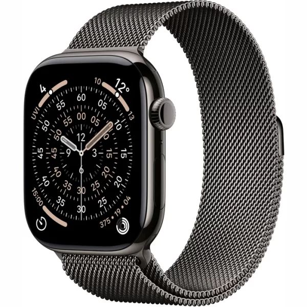 Apple Watch Series 11 46 мм Серый Титан, миланская петля серого цвета