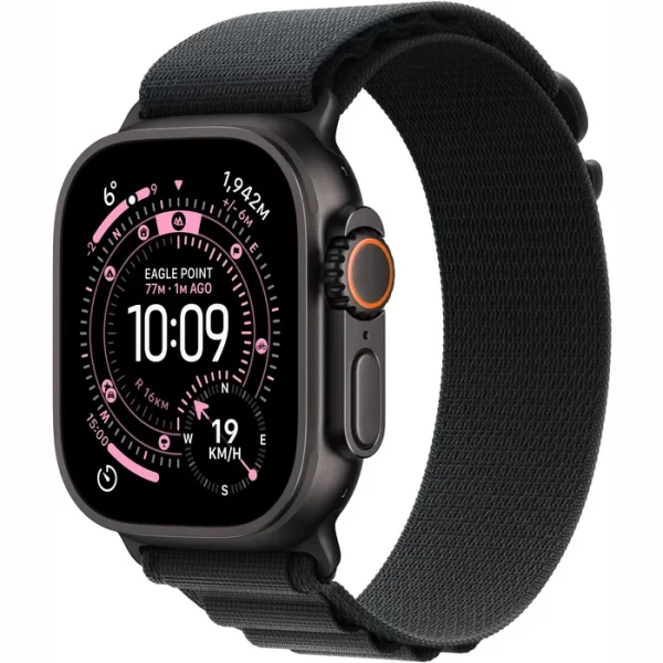 Apple Watch Ultra 3 LTE 49MM (Черный титановый корпус, черный нейлоновый ремешок)