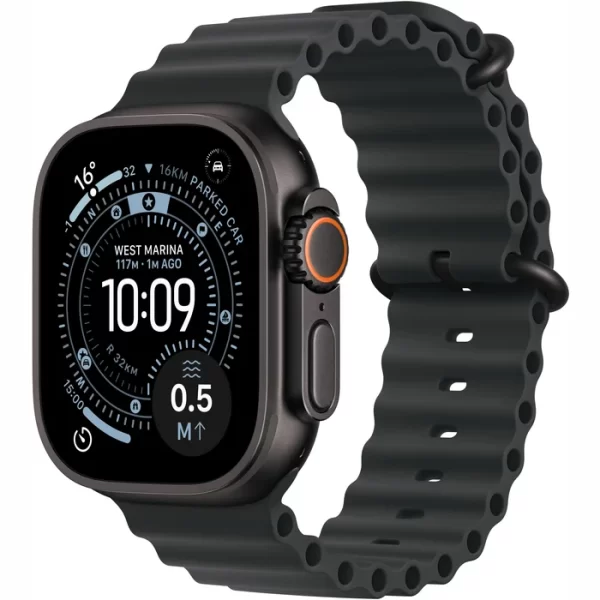 Apple Watch Ultra 3 LTE 49MM (Черный титановый корпус, черный ремешок из эластомера)