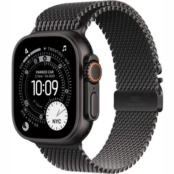 Apple Watch Ultra 3 LTE 49MM (Черный титановый корпус, миланская петля черного цвета)