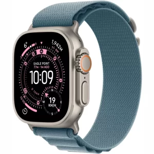 Apple Watch Ultra 3 LTE 49MM (Титановый корпус, светло-голубой нейлоновый ремешок)