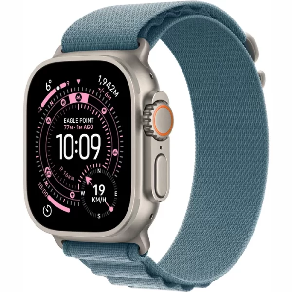 Apple Watch Ultra 3 LTE 49MM (Титановый корпус, светло-голубой нейлоновый ремешок)