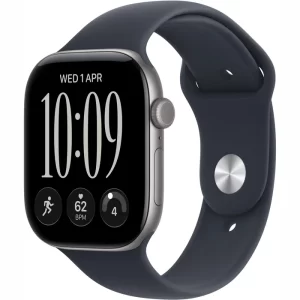 Apple Watch Series 12 42 мм (корпус - серый космос, ремешок Sport Band синий)