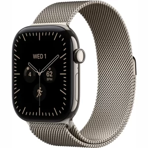 Apple Watch Series 12 42 мм (корпус - натуральный титан, ремешок Milanese Loop натуральный)