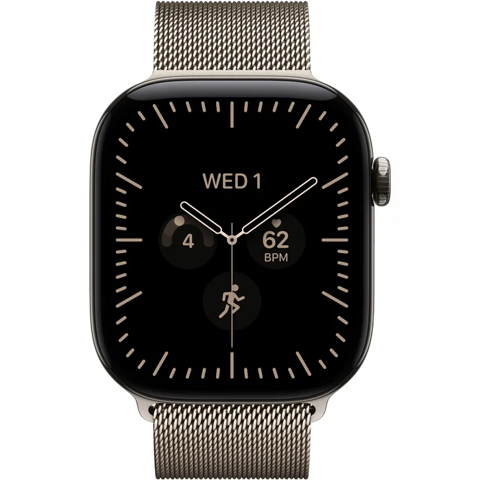 Apple Watch Series 12 42 мм (корпус - натуральный титан, ремешок Milanese Loop натуральный) — изображение 2