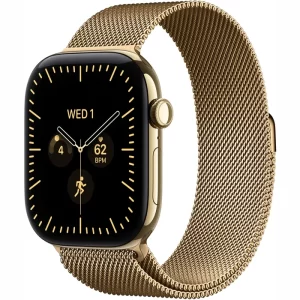 Apple Watch Series 12 42 мм (корпус - золотой титан, ремешок Milanese Loop золотой)