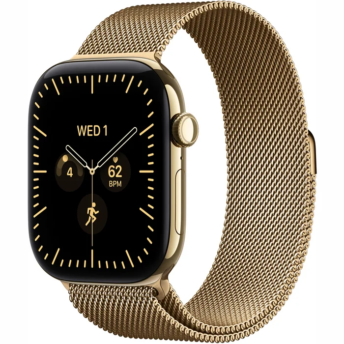 Apple Watch Series 12 42 мм (корпус - золотой титан, ремешок Milanese Loop золотой)